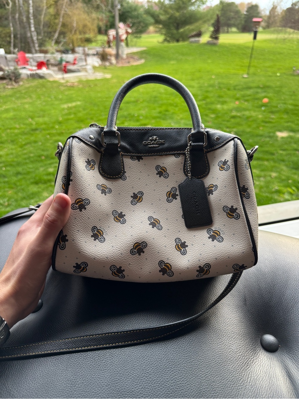 *RARE* Vintage Coach Mini Bennett Bee Print Bag